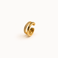 Gold-Tone Crystal Double-Row Ear Cuff | Pimosfer - image 1