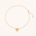 Gold-Tone Heart Pendant Necklace | Pimosfer - image 1