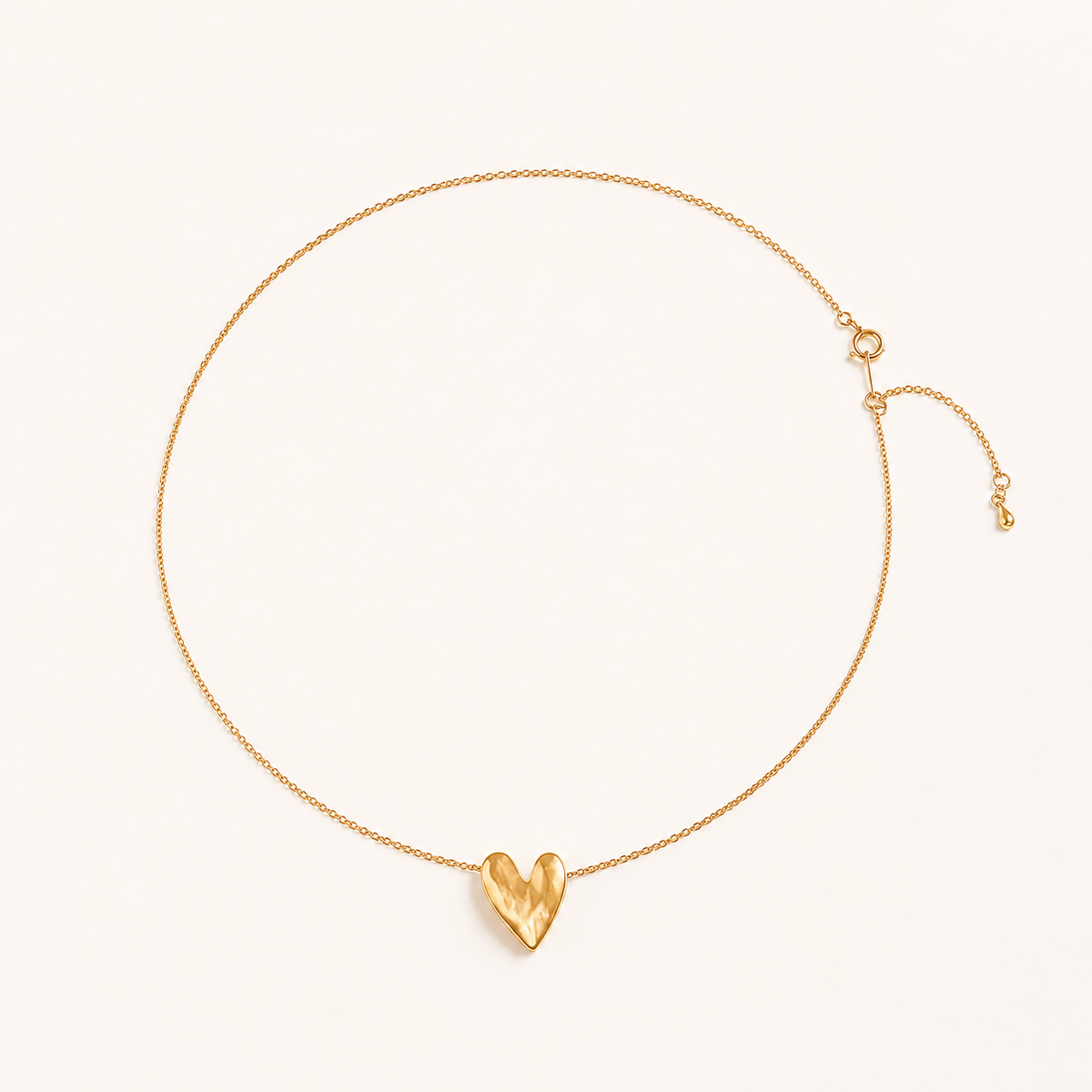 Gold-Tone Heart Pendant Necklace | Pimosfer - image 1